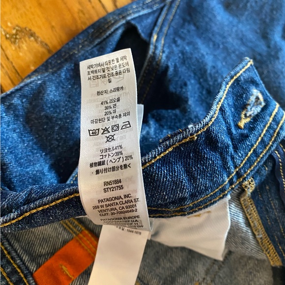 Patagonia Workwear Men's Hemp Denim 5-Pocket Pants - Waist 34 - Picture 8 of 12